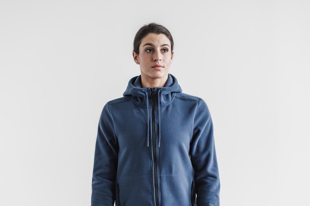 Vestes NOBULL Femme Bleu - NOBULL Arctic Zip-Up,France (8217-ESDIP)